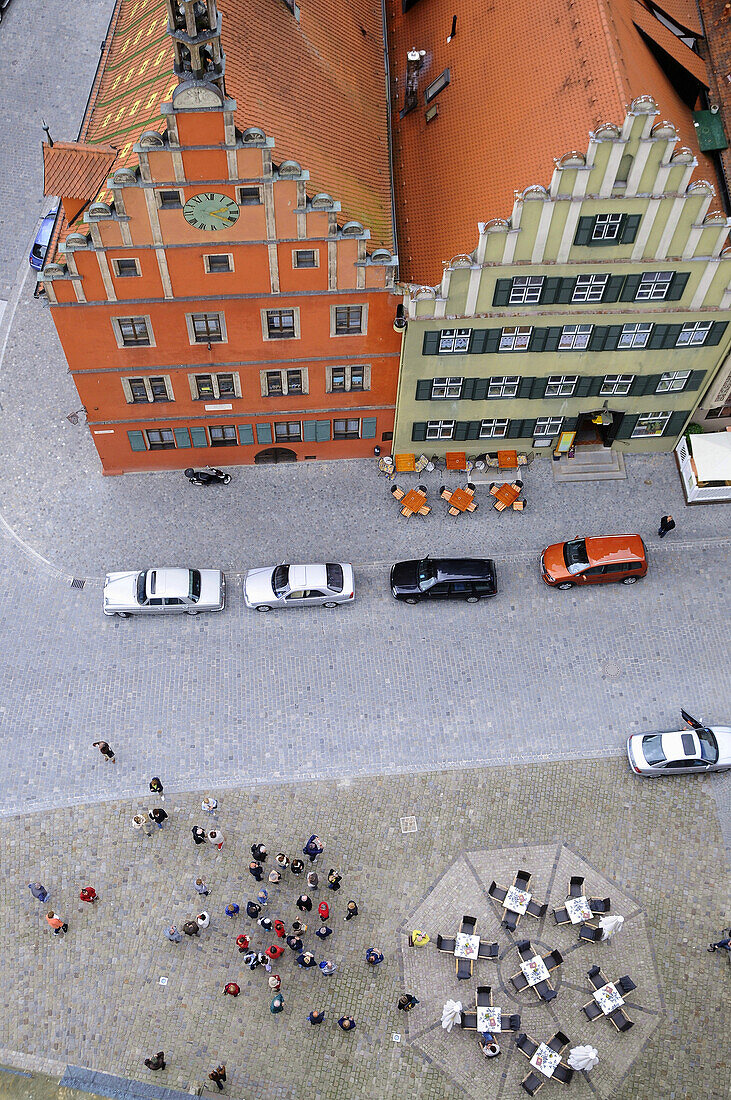 View over Old Town, Dinkelsbuehl, Middle Franconia, Bavaria, Germany