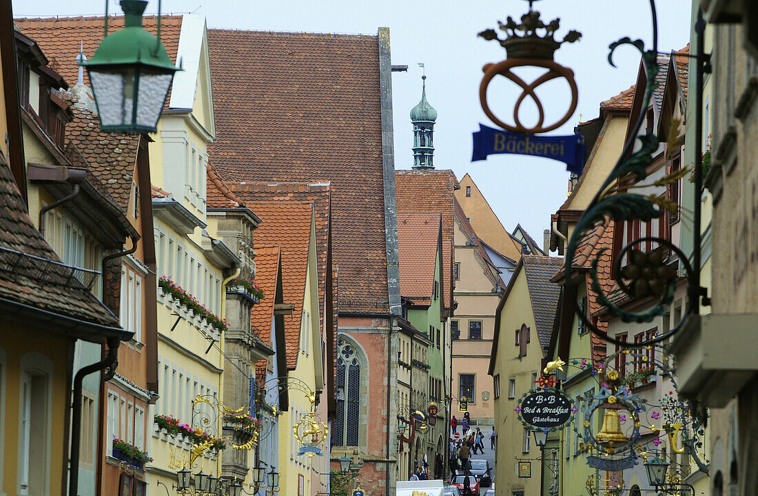 Schmiedgasse, Rothenburg ob der Tauber, Middle Franconia, Bavaria, Germany