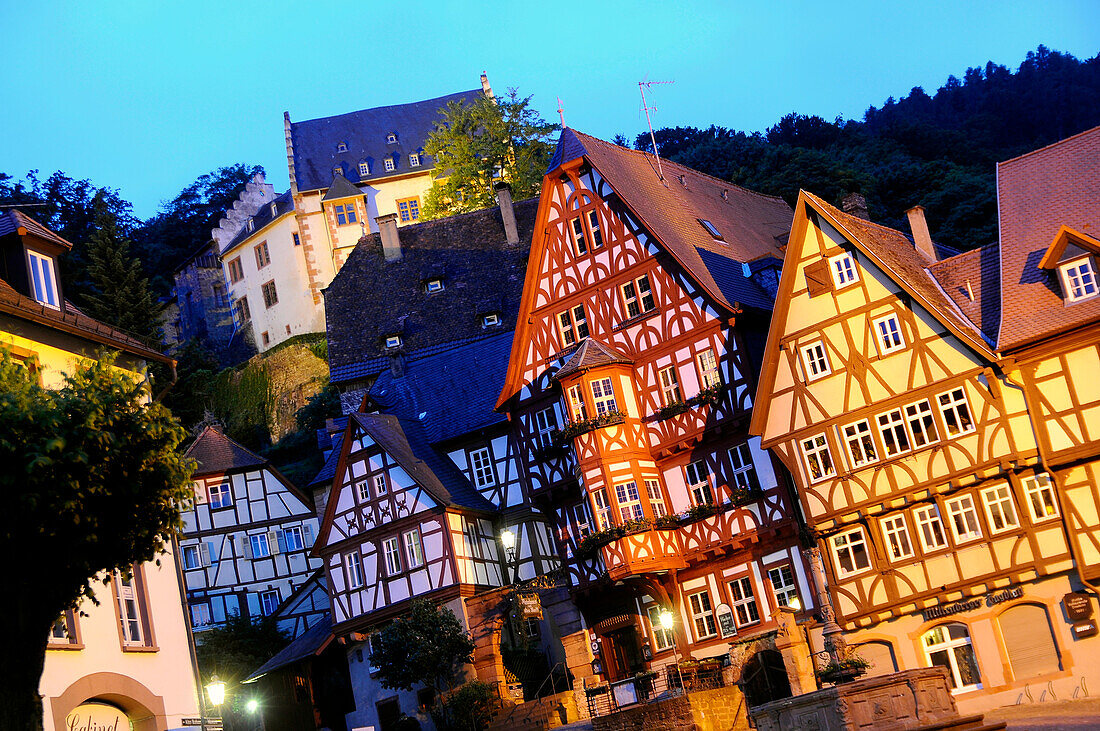 Half-timbered houses, Miltenberg, Spessart, Lower Franconia, Bavaria, Germany