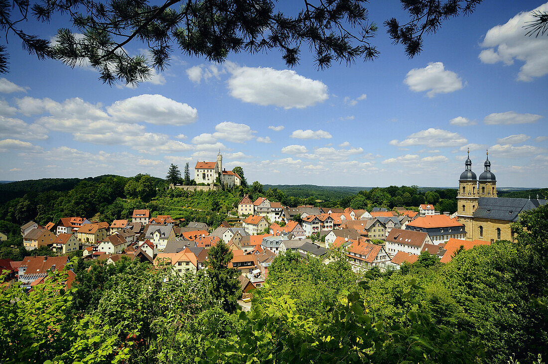 Blick auf Gößweinstein, Fränkische Schweiz, Oberfranken, Bayern, Deutschland