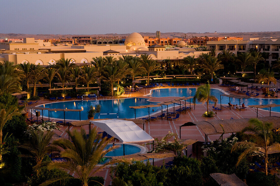 Evening light at the Lamaya Resort, Coraya, Marsa Alam, Red Sea, Egypt