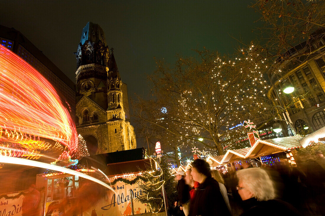 Weihnachtsmarkt, Ku'damm, Breitscheidplatz, Berlin, Deutschland