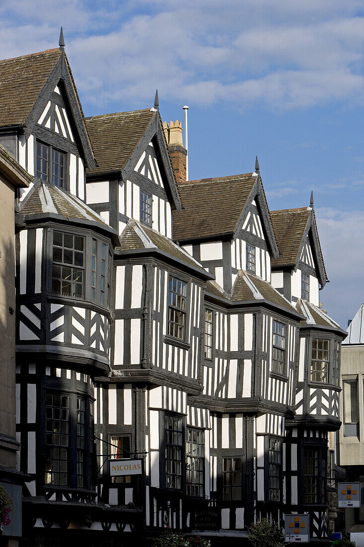 Shrewsbury, timber-framed building, Shropshire, UK