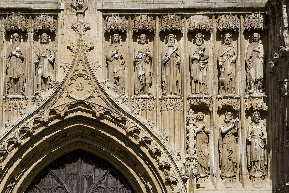 Beverley, Minster, founded in 8th century, built mainly 13th-14th centuries, sculptures, East Riding of Yorkshire, UK