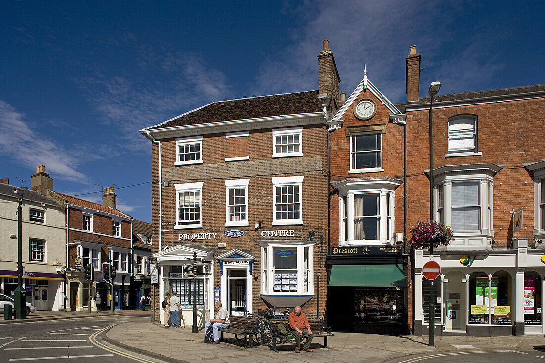 Beverley, Saturday Market square, typical buildings, East Riding of Yorkshire, UK