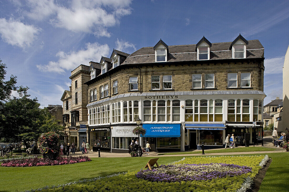 Harrogate, Montpellier Parade, typical buildings, UK, North Yorkshire