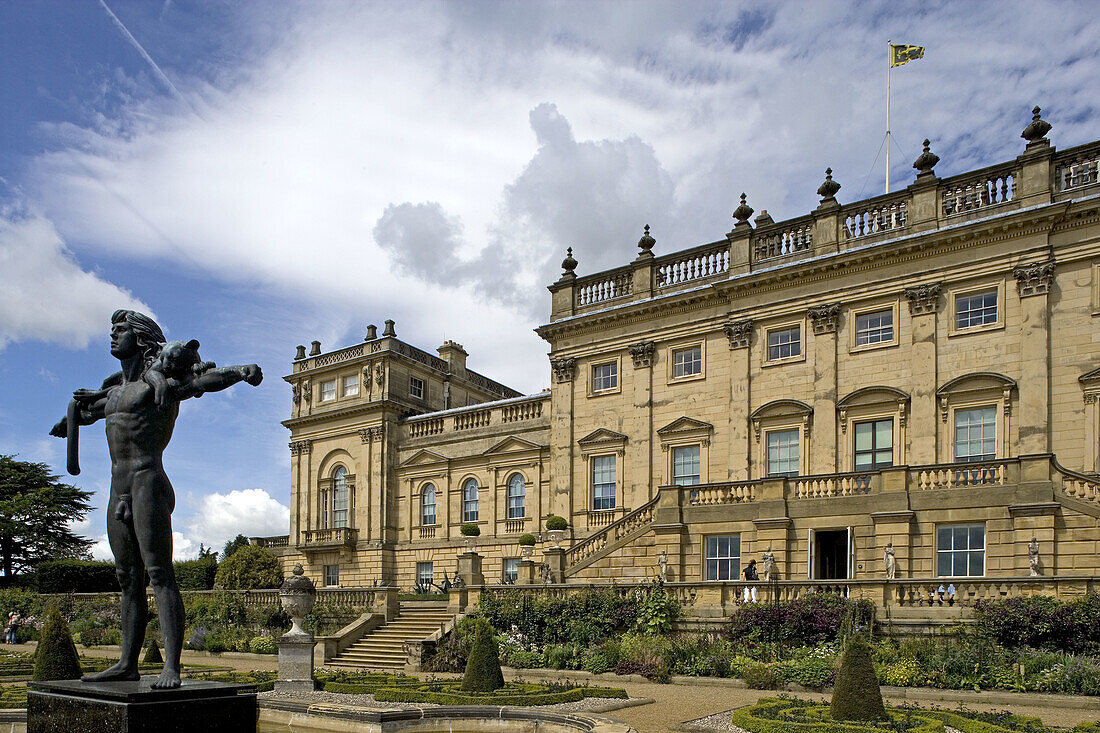 Harewood House, Edwin Lascelles mansion, designed by John Carr of York, 1759, palladian style, UK, West Yorkshire