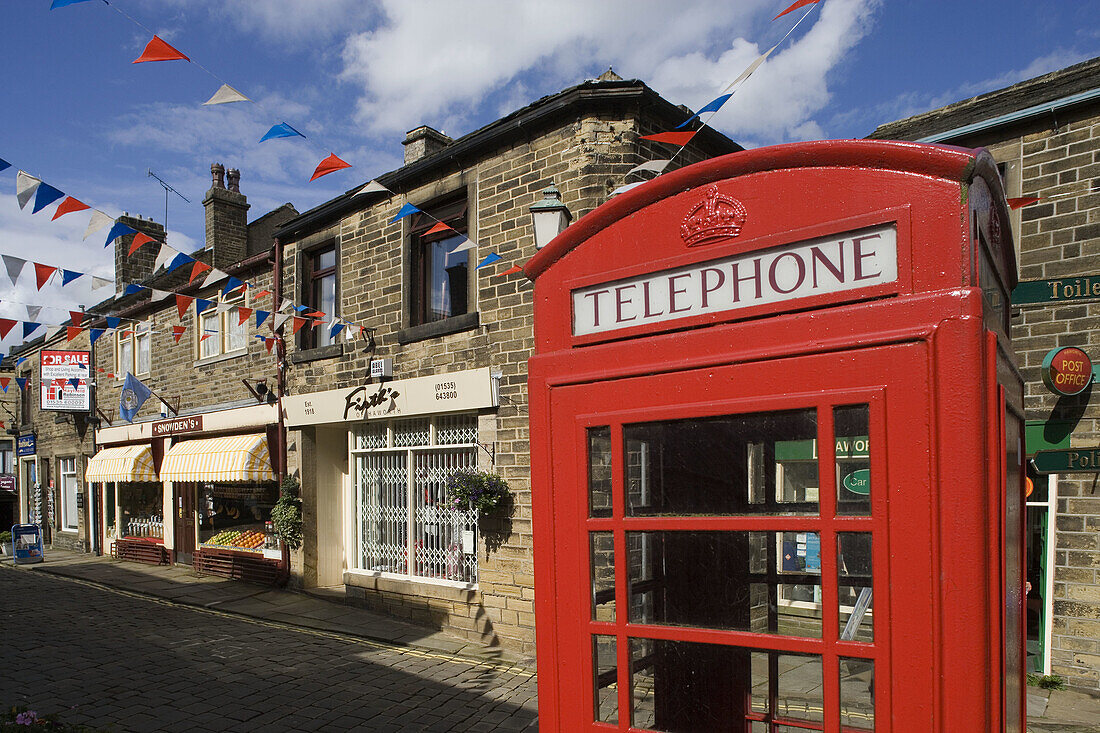 Haworth, Main street, Brontes town, West Yorkshire, UK