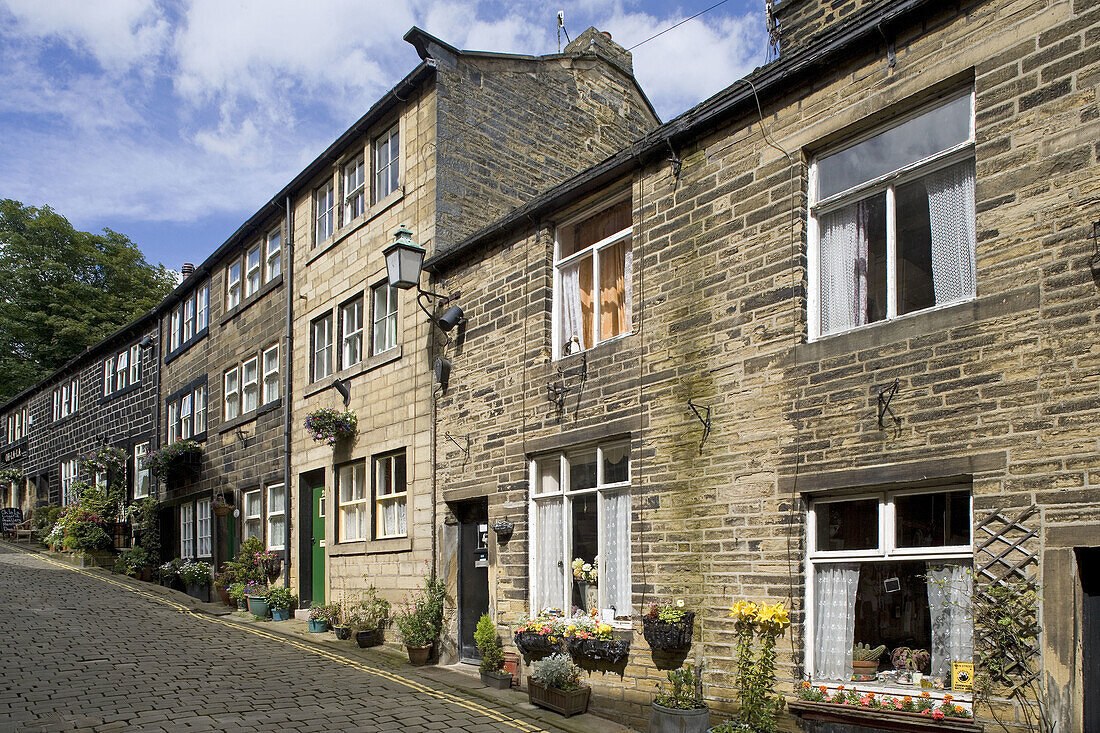 Haworth, Main street, Brontes town, West Yorkshire, UK