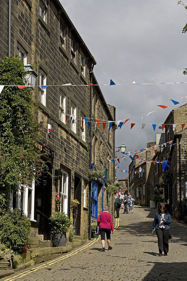 Haworth, Main street, Brontes town, West Yorkshire, UK