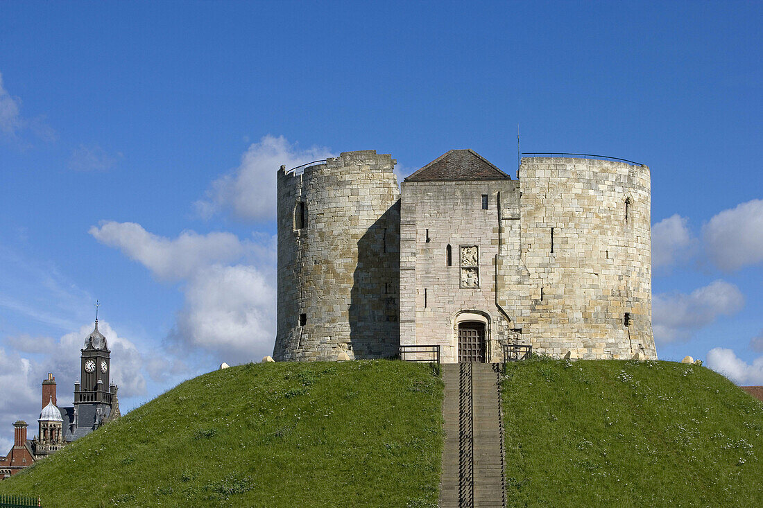 York, Cliffords Tower, 1250-1275, by Henry III, North Yorkshire, UK