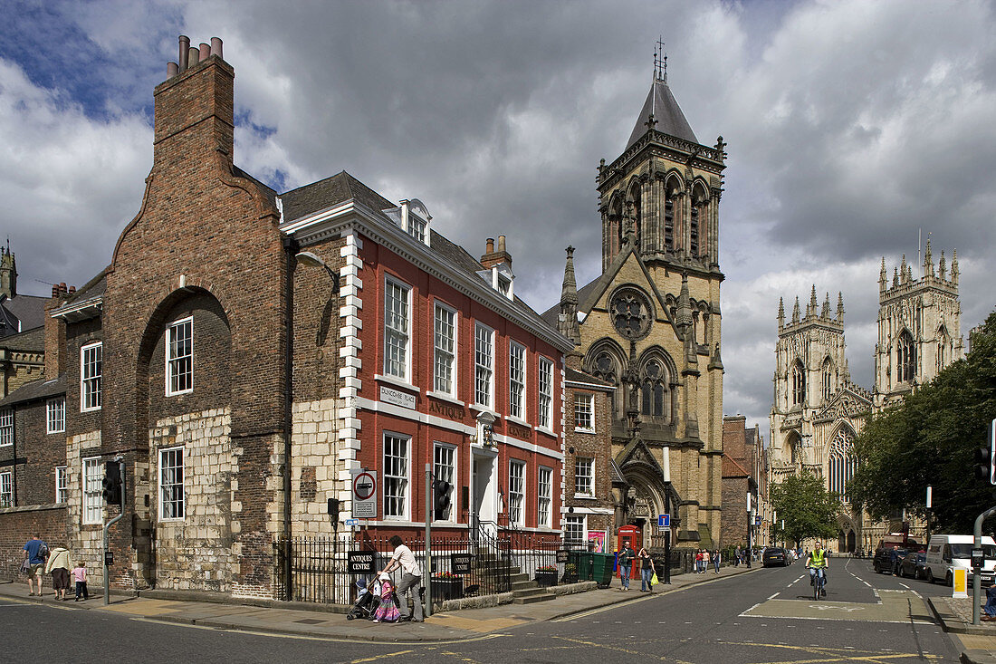 York, Duncombe Place, St Wilfrids, Roman Catholic church, York Minster, North Yorkshire, UK