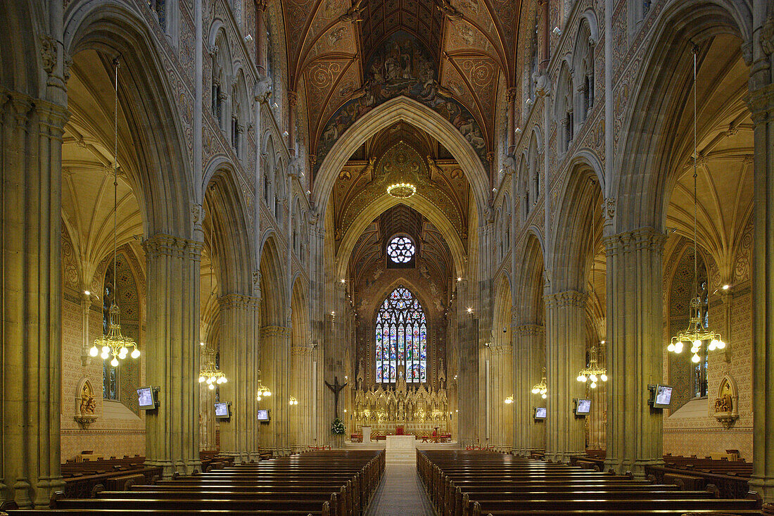 Northern Ireland, Armagh, St Patricks Catholic Cathedral, neo-gothic style, 1840-1873, Co. Armagh, UK