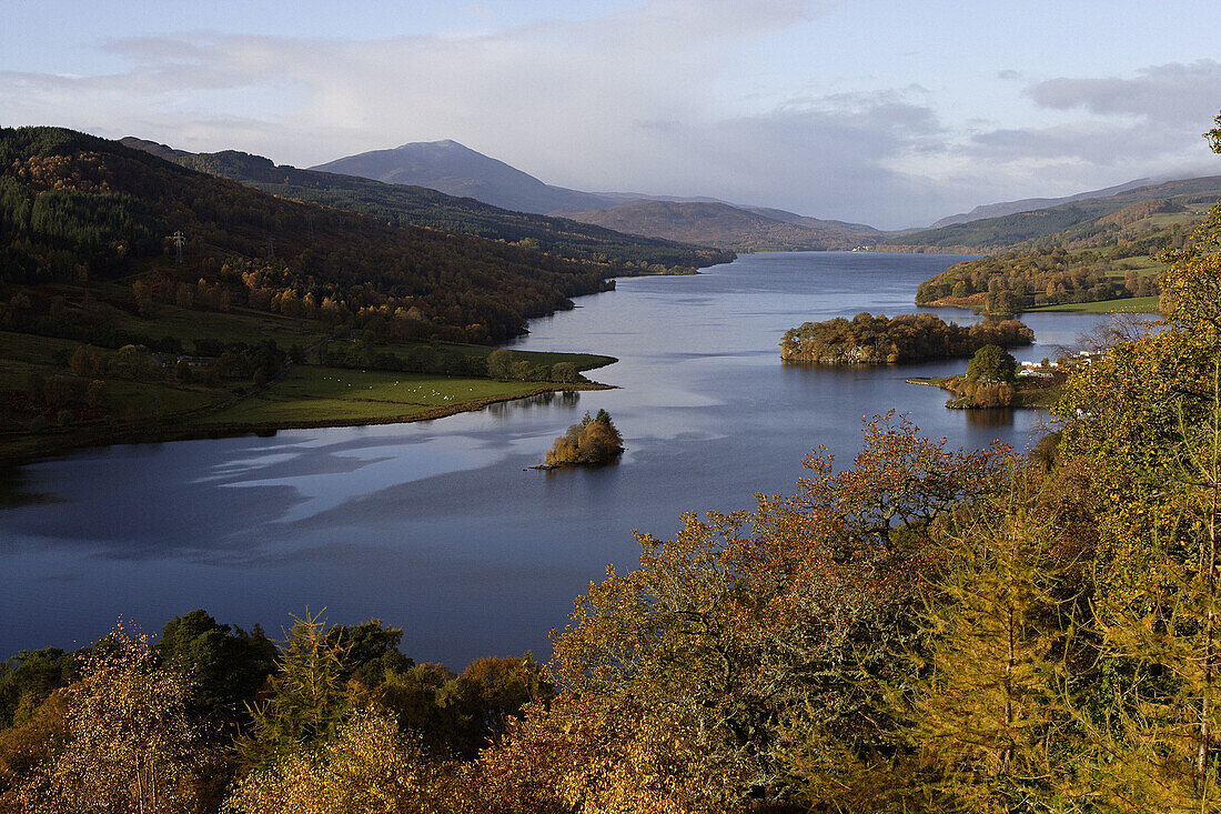 Queens View, Loch Tummel, Tayside, close to Pitlochry, Perth & Kinross, Scotland, UK