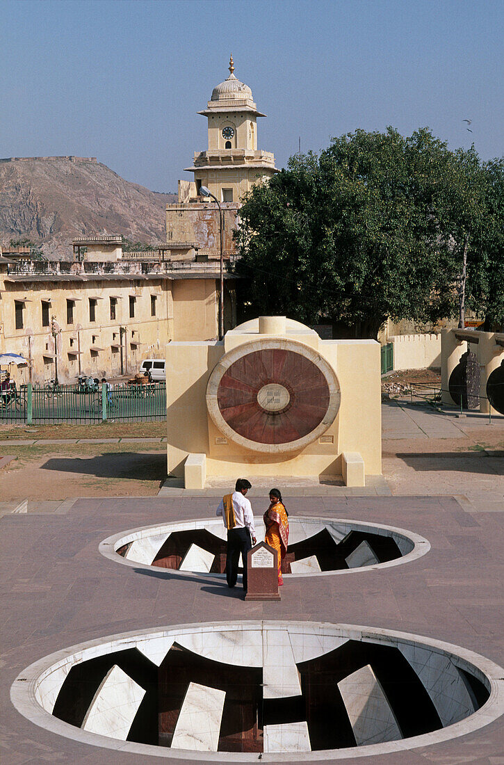 India, Rajasthan, Jaipur, Biggest stone observatory in the world, created in 1728 by Maharaja Jai Singh II, Jantar Mantar