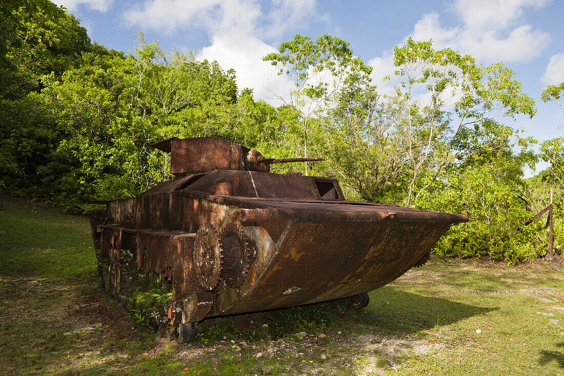 Japanese Amphibious Tank II World War, Peleliu Island, Micronesia, Palau