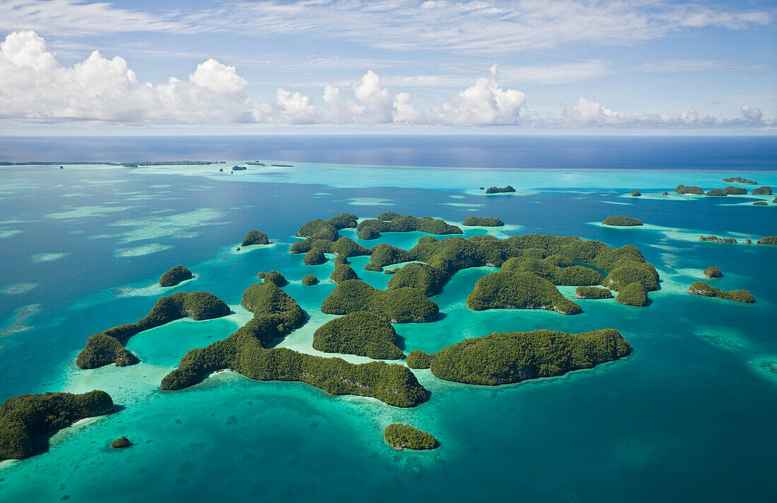 Aerieal View of Seventy Islands, Micronesia, Palau