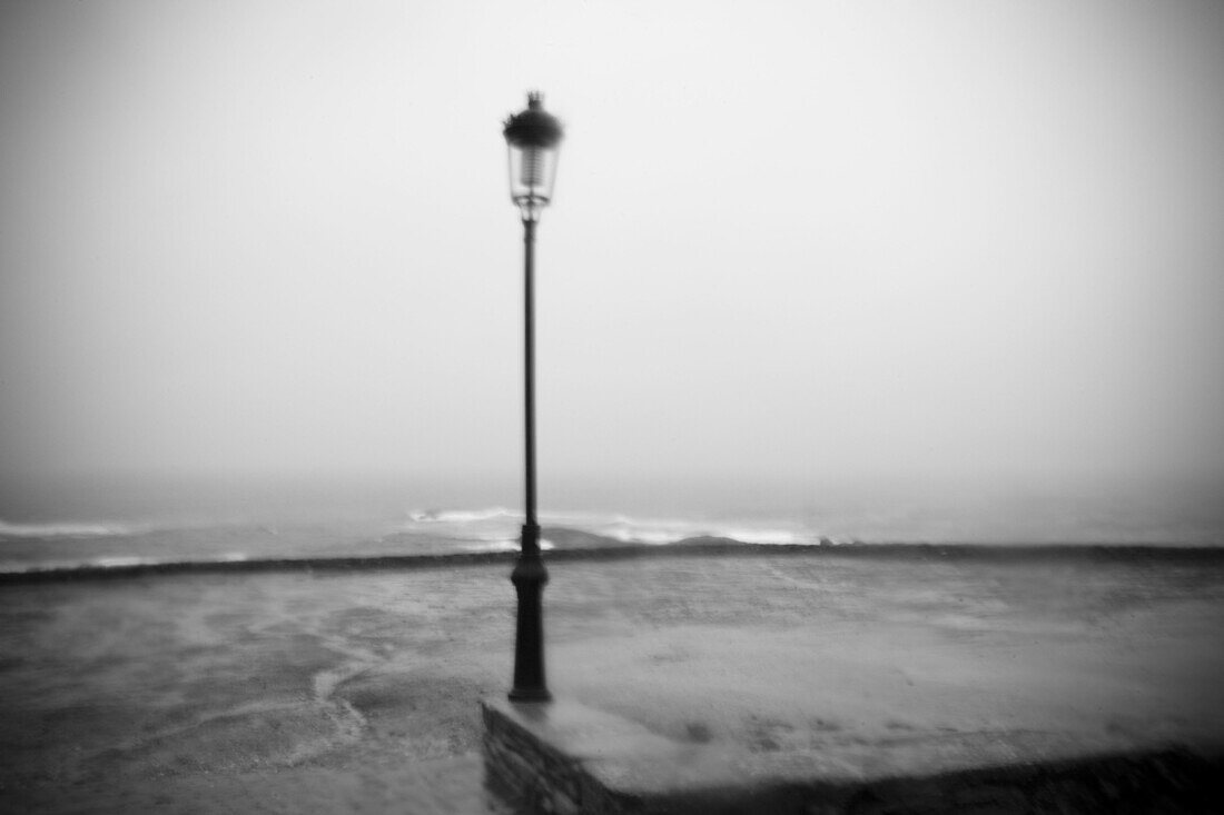 Street lamp, Muxia. La Coruña province, Galicia, Spain