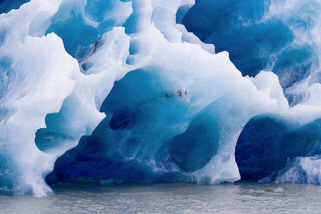 Detail of the ice of the massive glacier Grey, Torres del Paine, Chile