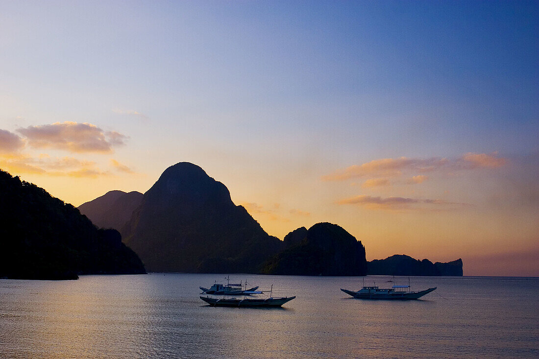 Palawan's El Nido stunning scenery made of limestone hills and lagoons, El Nido, The Philippines