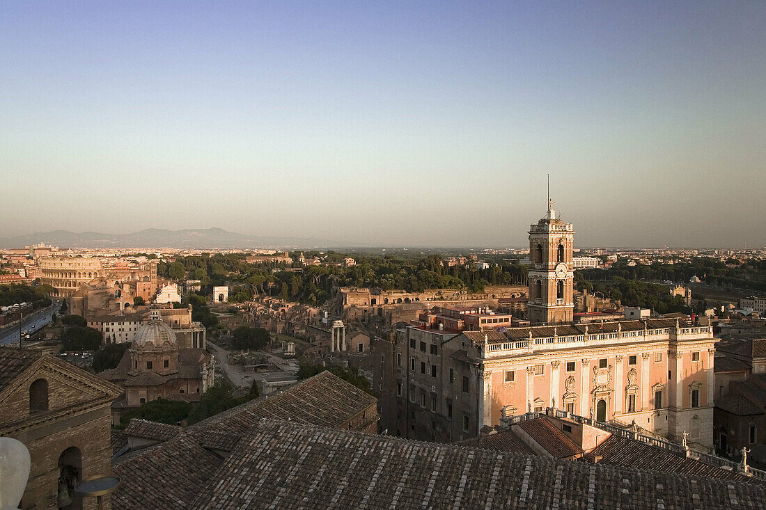 Palazzo Senatori and Piazza del Campidoglio, Capitoline Hill, Rome, Italy