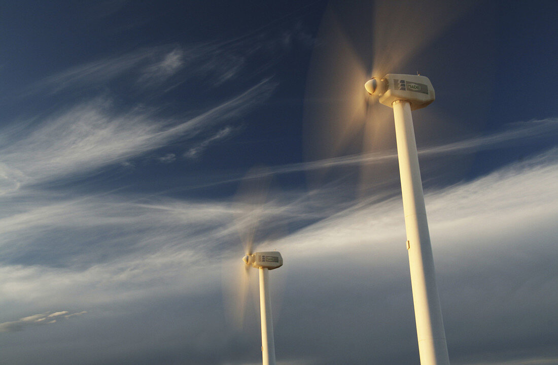 Wind turbines, Agaete. Gran Canaria, Canary Islands, Spain