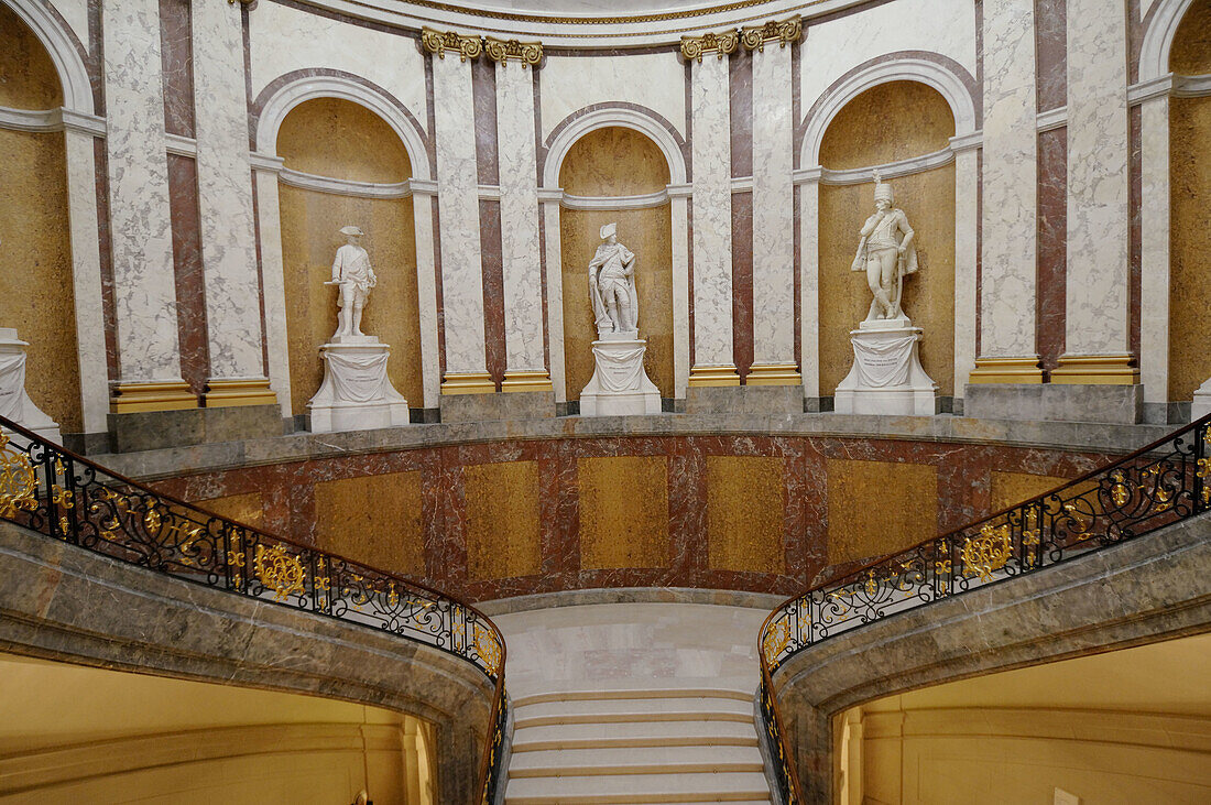 Staircase under the small copula. Bode Museum, Museum Island, Berlin