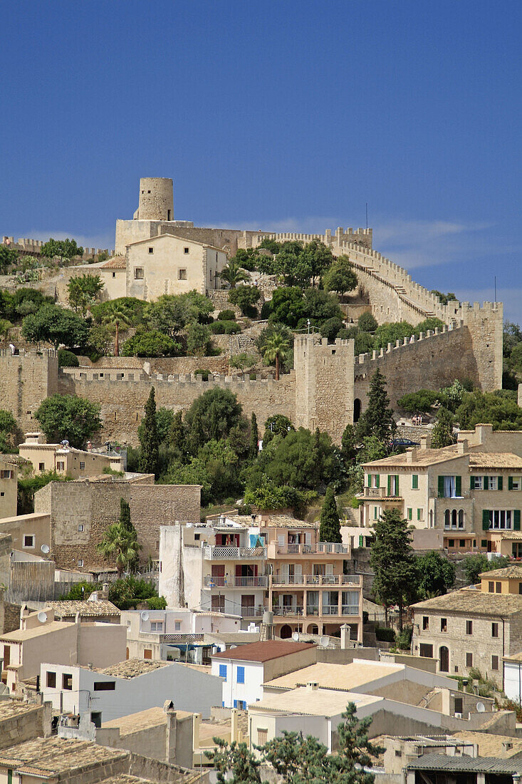Capdepera, view to the castle, Mallorca, Balearic Islands, Spain