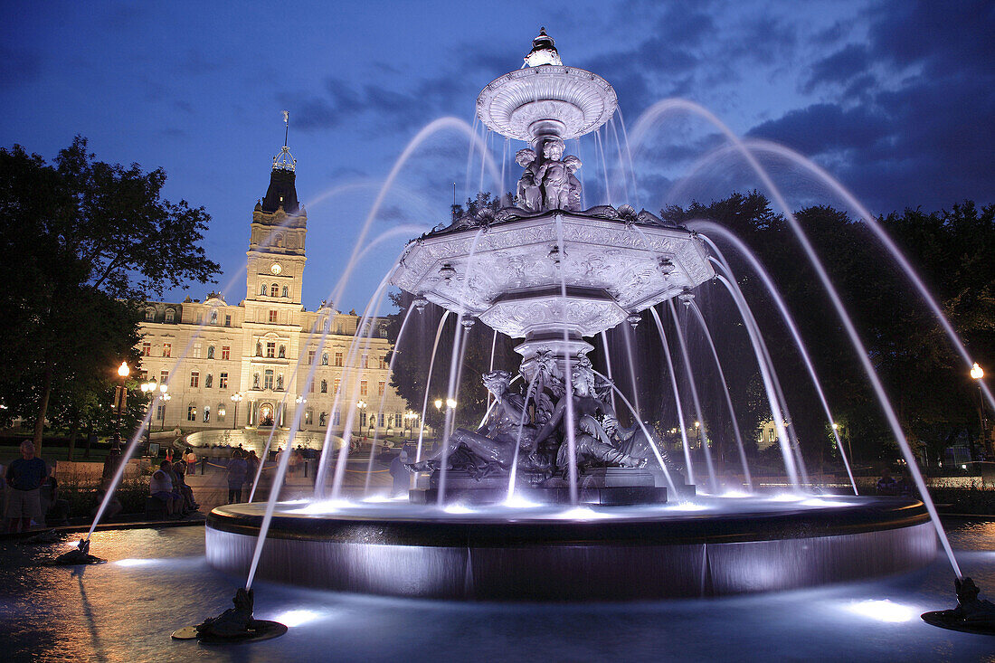 Canada, Quebec, Québec City, Assemblée Nationale, Parliament, Tourny Fountain