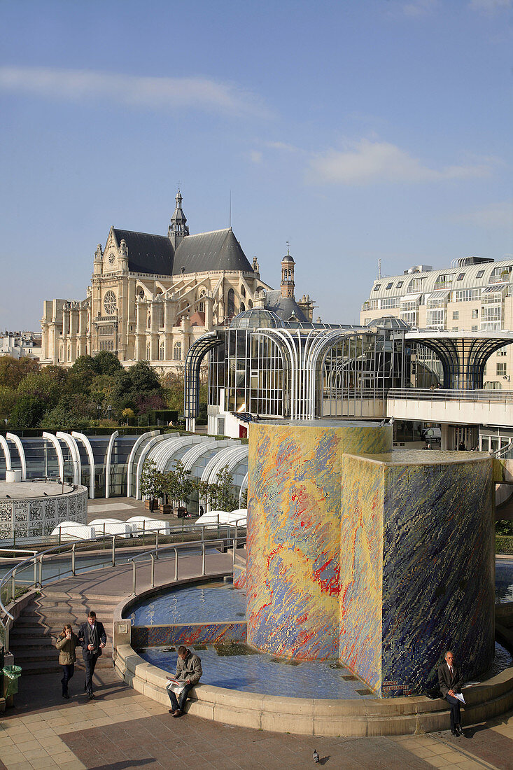 France, Paris, Forum des Halles, St Eustache Church