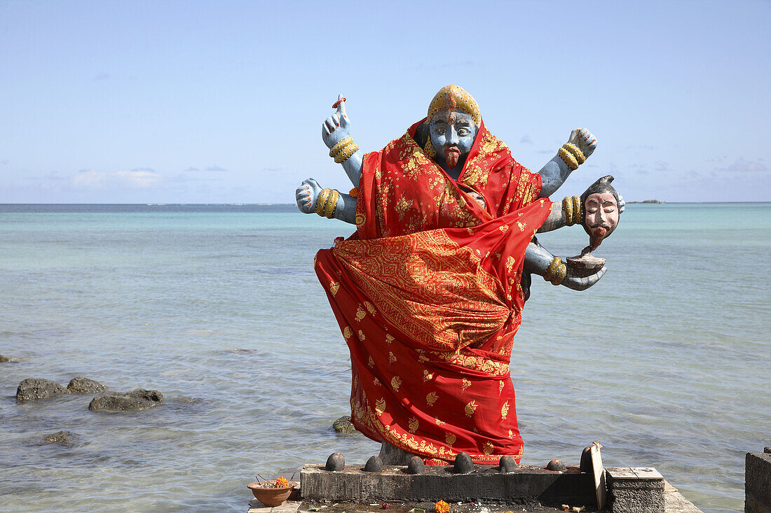 Mauritius, Mont Choisy, statue of hindu goddes Kali