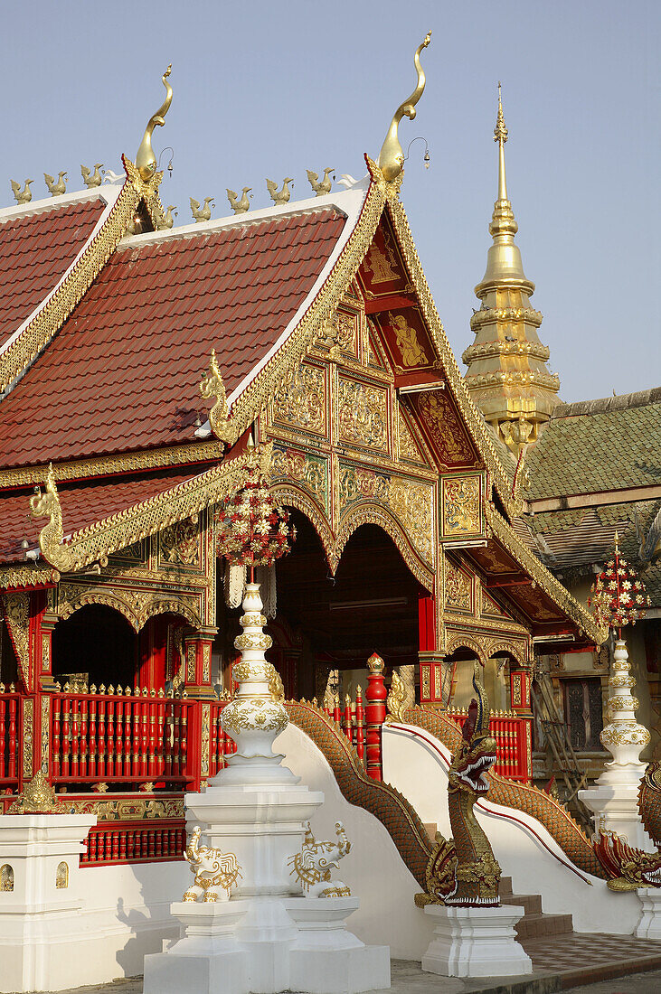Thailand, Chiang Rai, Wat Ming Meuang buddhist temple