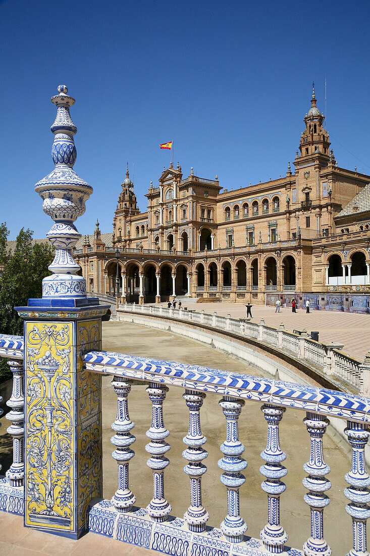 Plaza de España in Parque de Maria Luisa, Sevilla. Andalucia, Spain