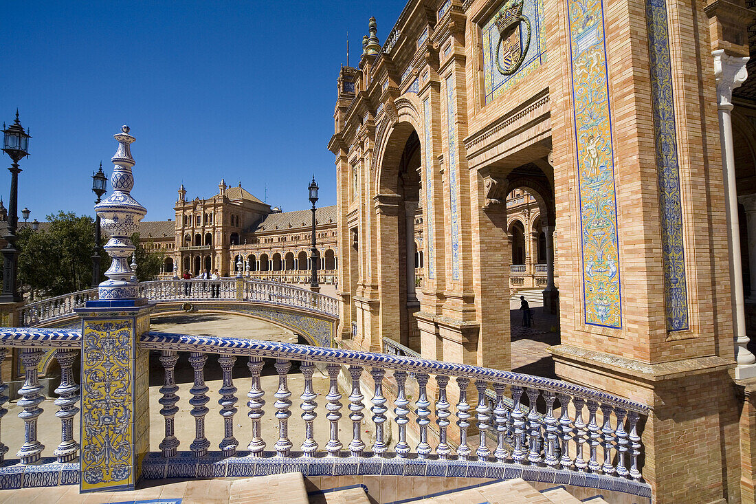 Plaza de España in Parque de Maria Luisa, Sevilla. Andalucia, Spain