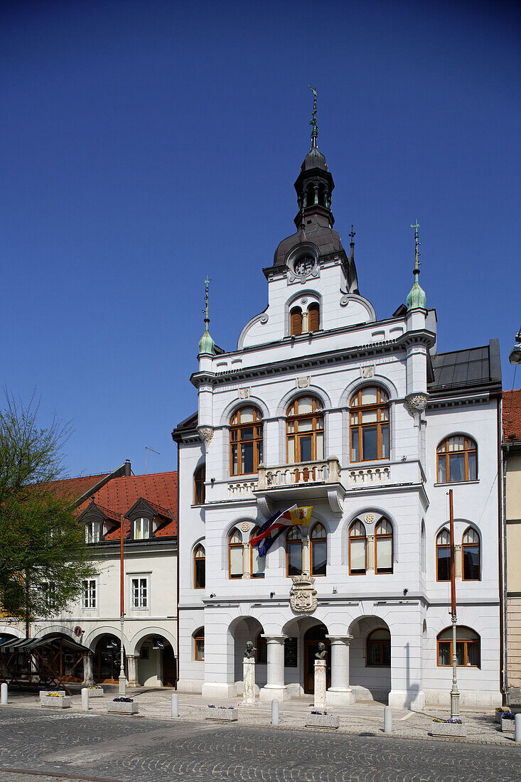 Novo Mesto, Town Hall, Glavni- Main Square, mock-renaissance, 1905, Slovenia