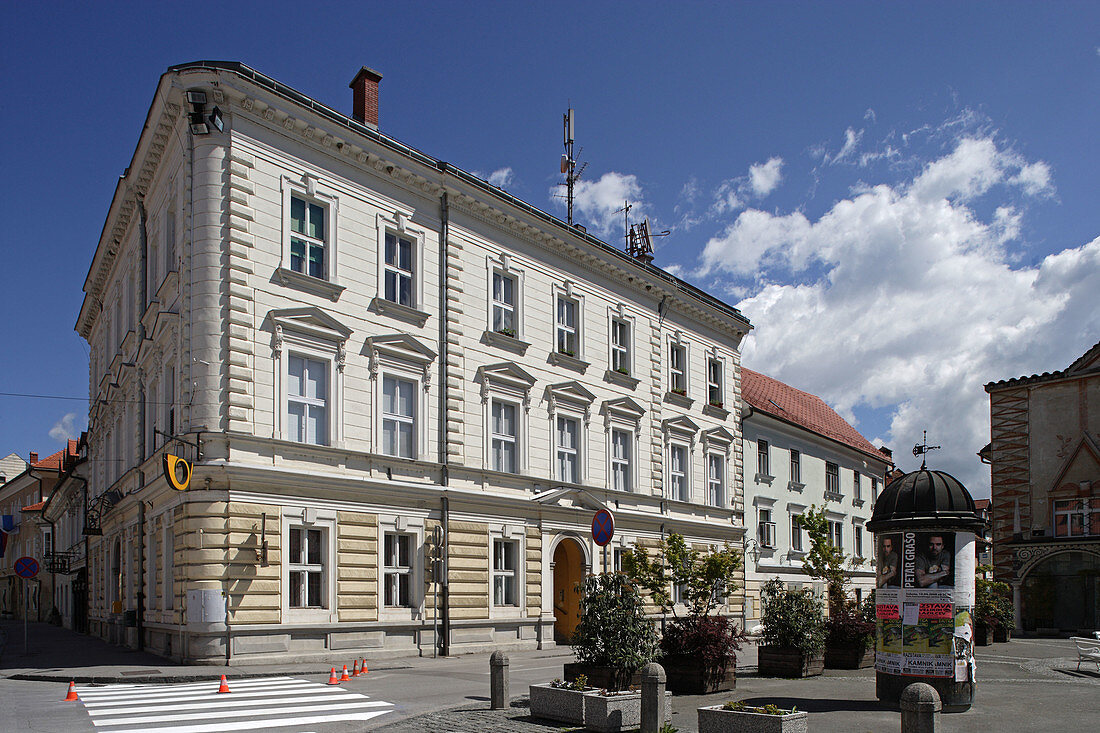 Kamnik, Main Square, old town houses, Slovenia