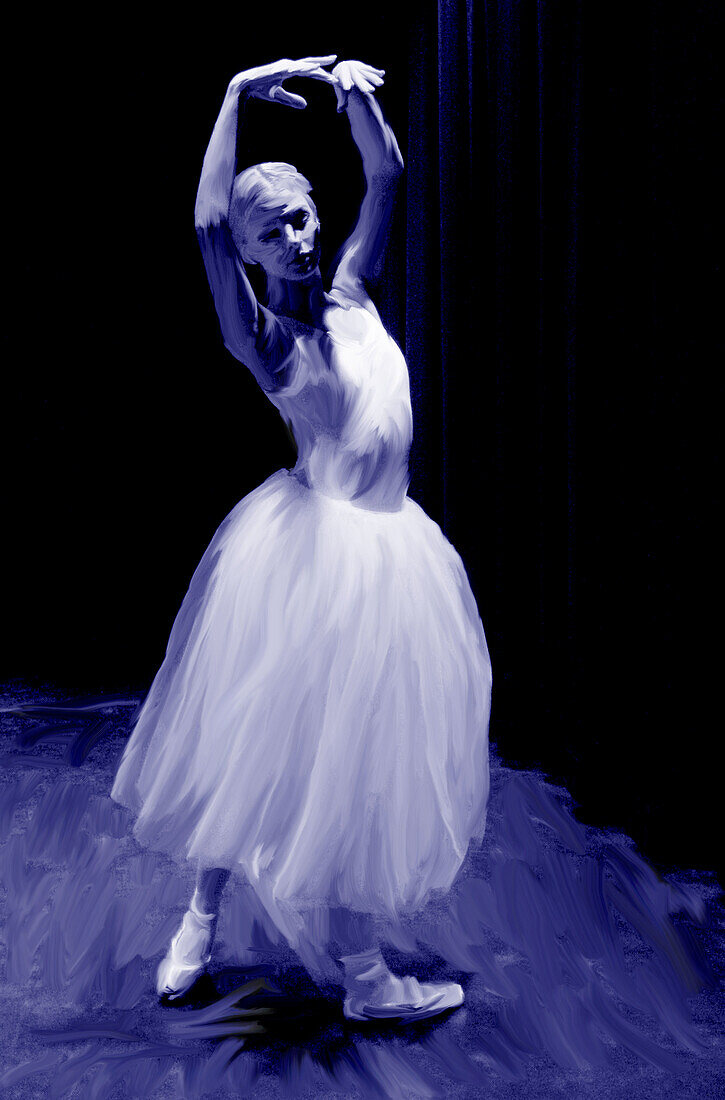 Painted ballet dancer