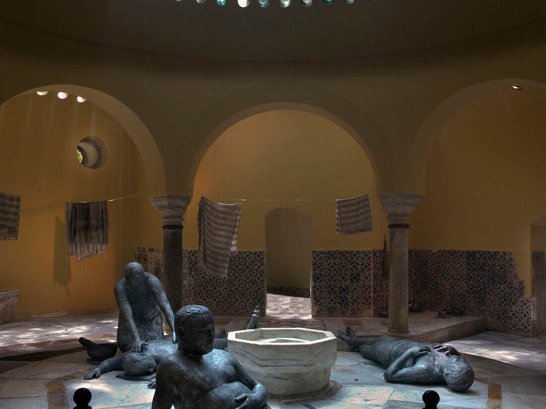 Figures hammam al pasha turkish bathhouse acco old town western galilee. Israel.