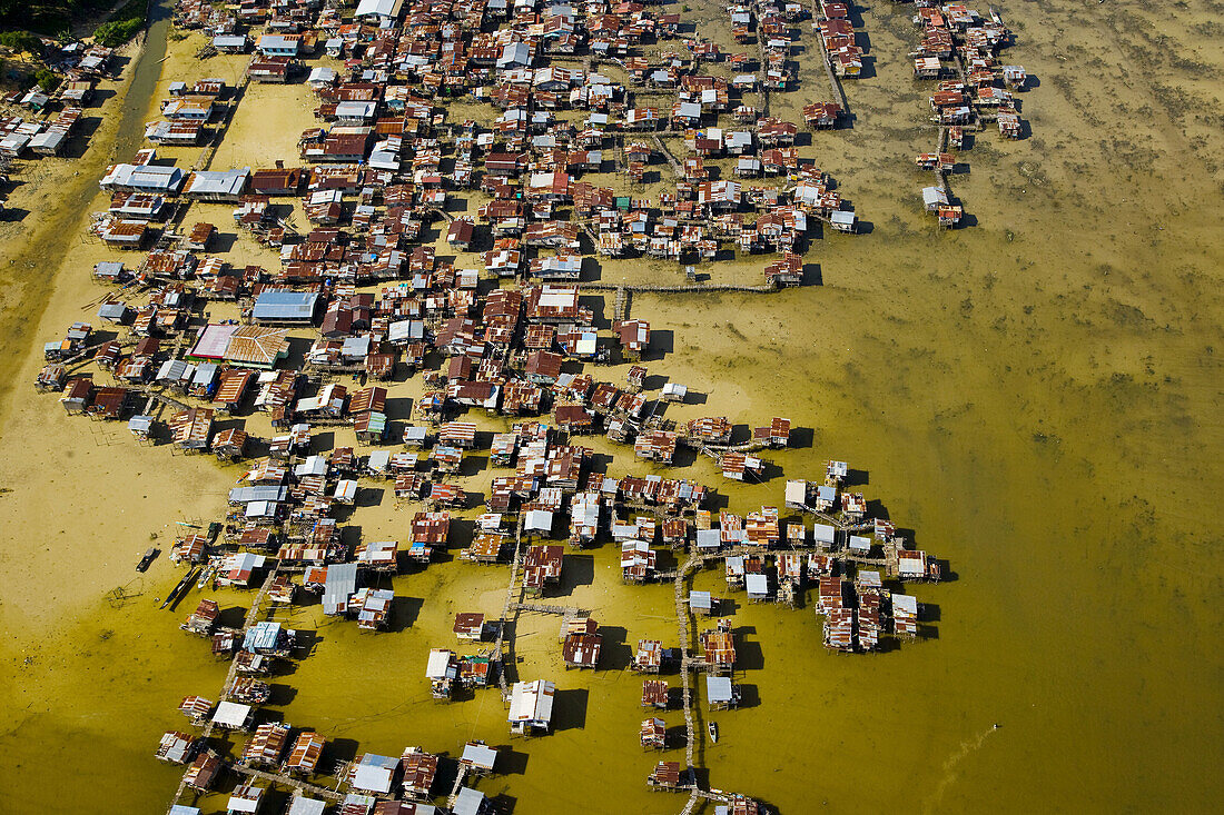 Water village, Sandakan. Sabah, Borneo island, Malaysia