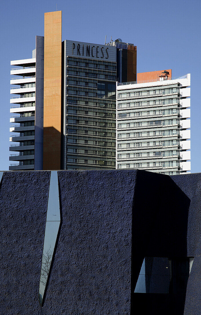 Buildings in Diagonal Mar area, Barcelona. Catalonia, Spain