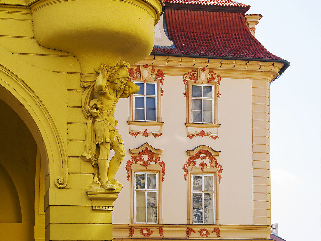 Decoration detail, Stare Mesto buildings, Prague. Czech Republic