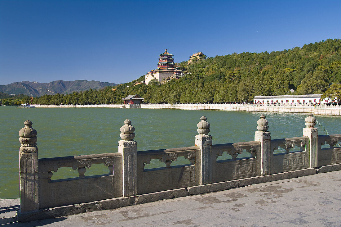 Tower of the Fragrance of Buddha Kunming Lake The Summer Palace Beijing P R of China