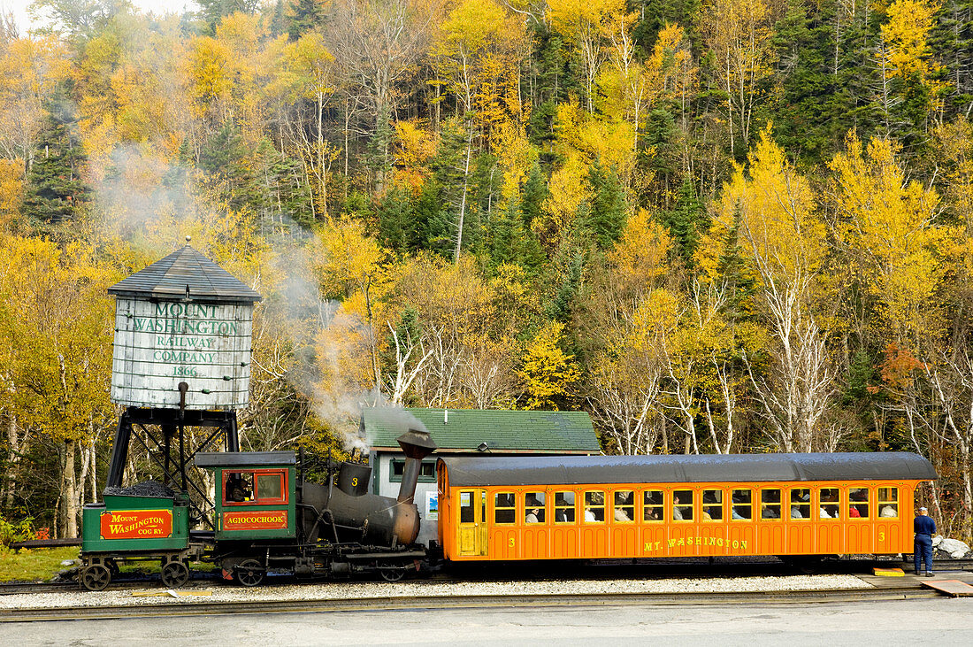The Mount Washington Cog Railaway in New Hampshire, USA