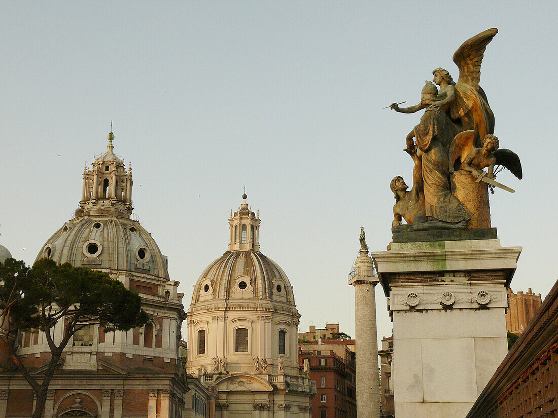 Churches of S. Maria di Loreto and S.S Nome di Maria, Rome. Italy