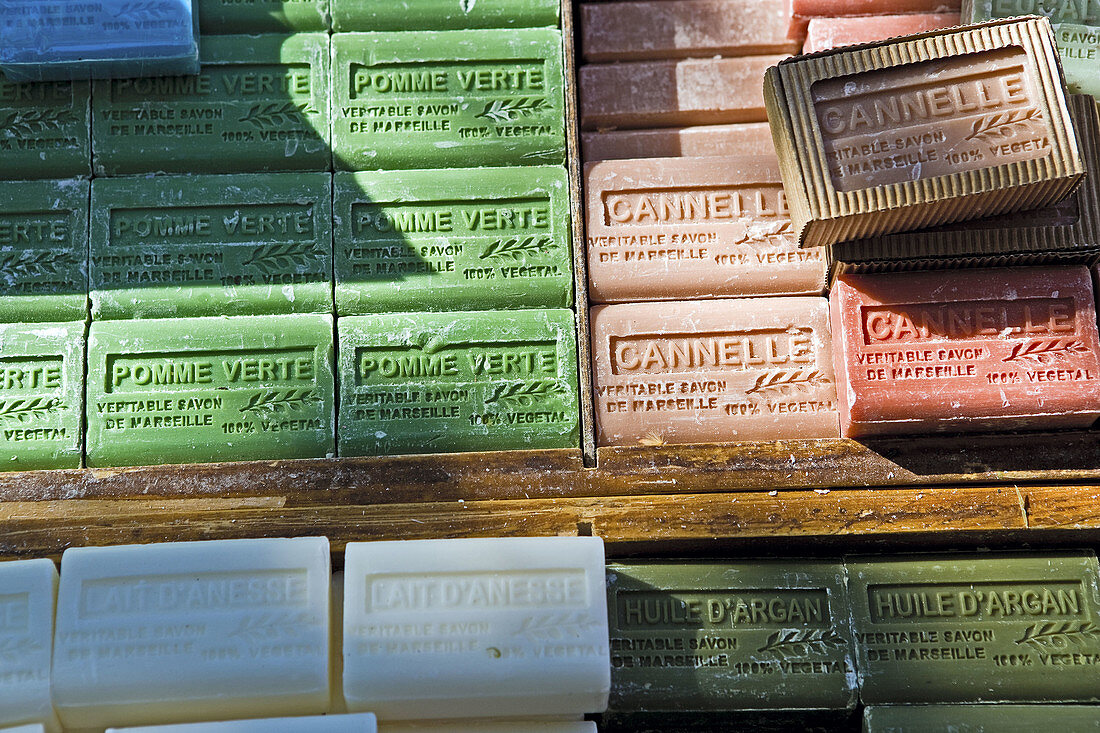 Soaps for sale at market