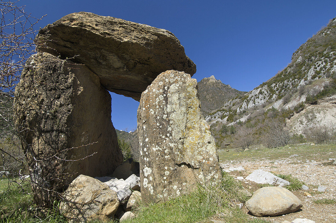 Santa Elena dolmen, Valle de Tena. Pyrenees Mountains, Huesca province, Aragon, Spain