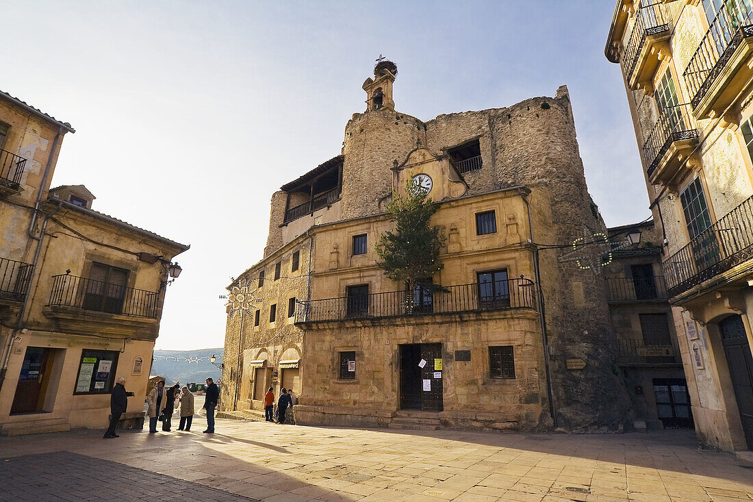 Plaza de España, Sepulveda. Segovia province, Castilla-Leon, Spain