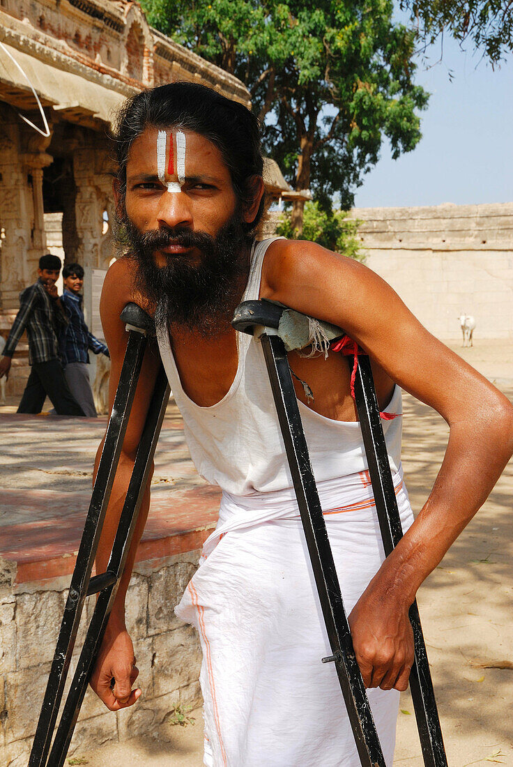 Sadhu at Malyavantha Raghunatha temple, India