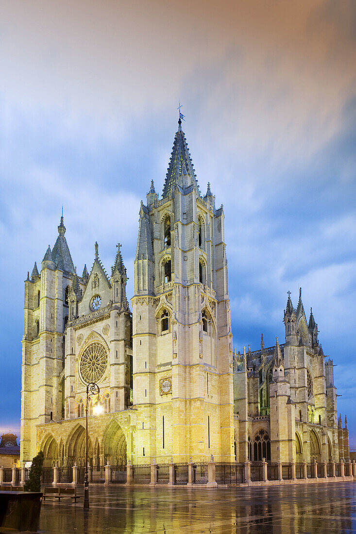 Gothic cathedral, Leon. Castilla-Leon, Spain