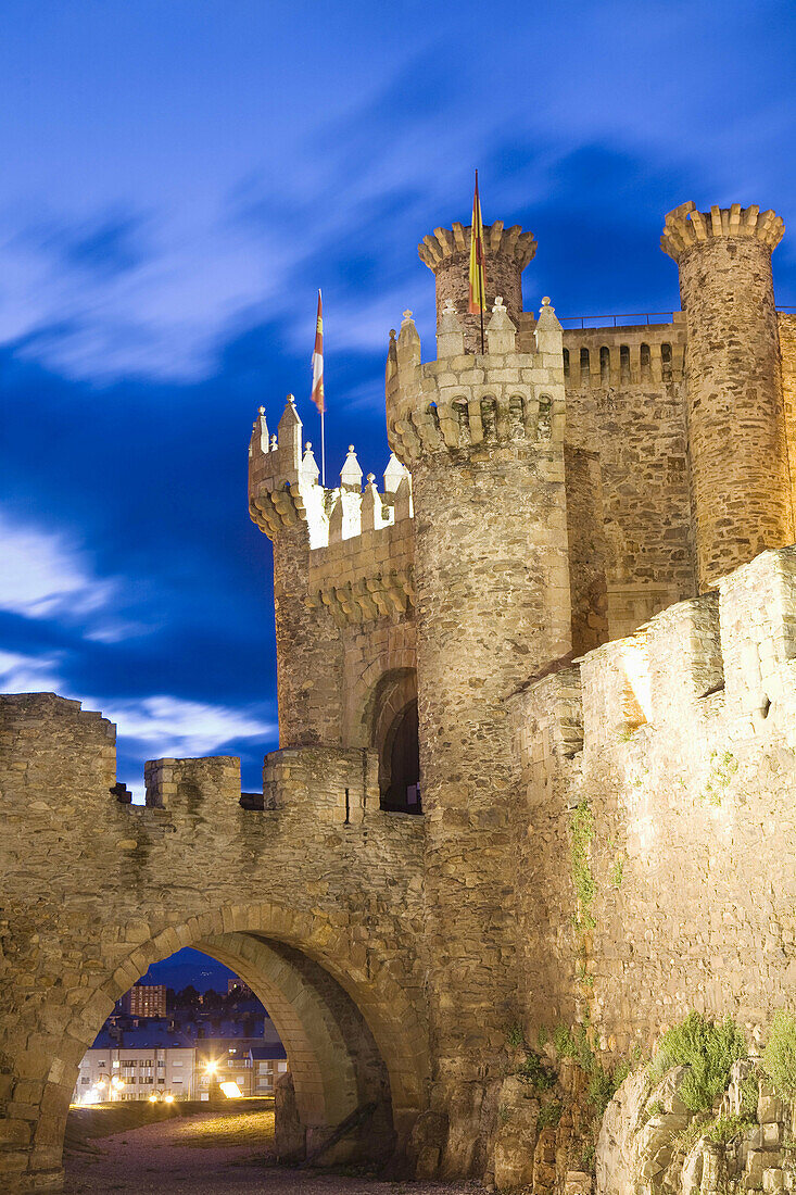 Templar castle, Ponferrada. Leon province, Castilla-Leon, Spain